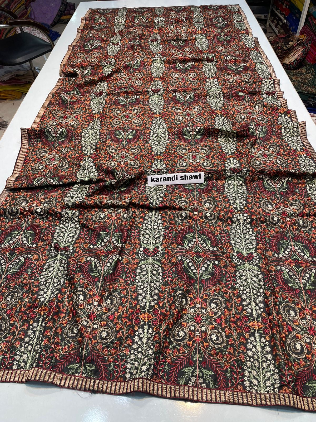 Bareeze Karandi Shawls           Heavy Viscous Embroidered      Winter Elegance