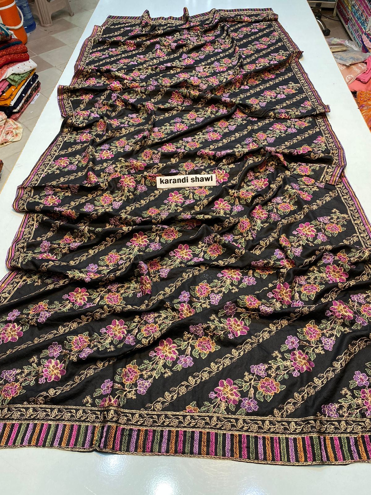 Bareeze Karandi Shawls               Heavy Viscous Embroidered