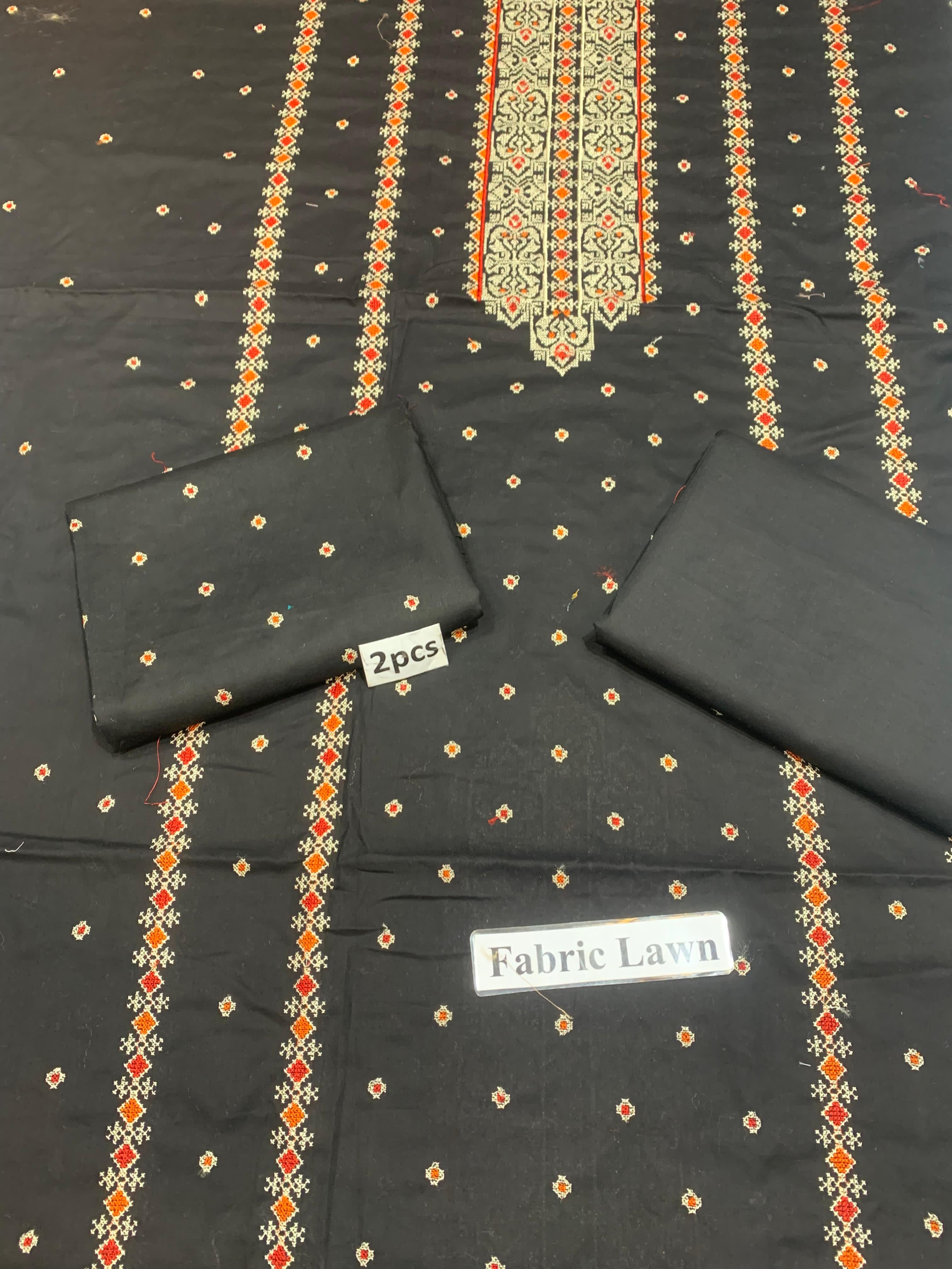 Embroidered - Lawn 2 Pcs   Unstitched Shirt and Trouser