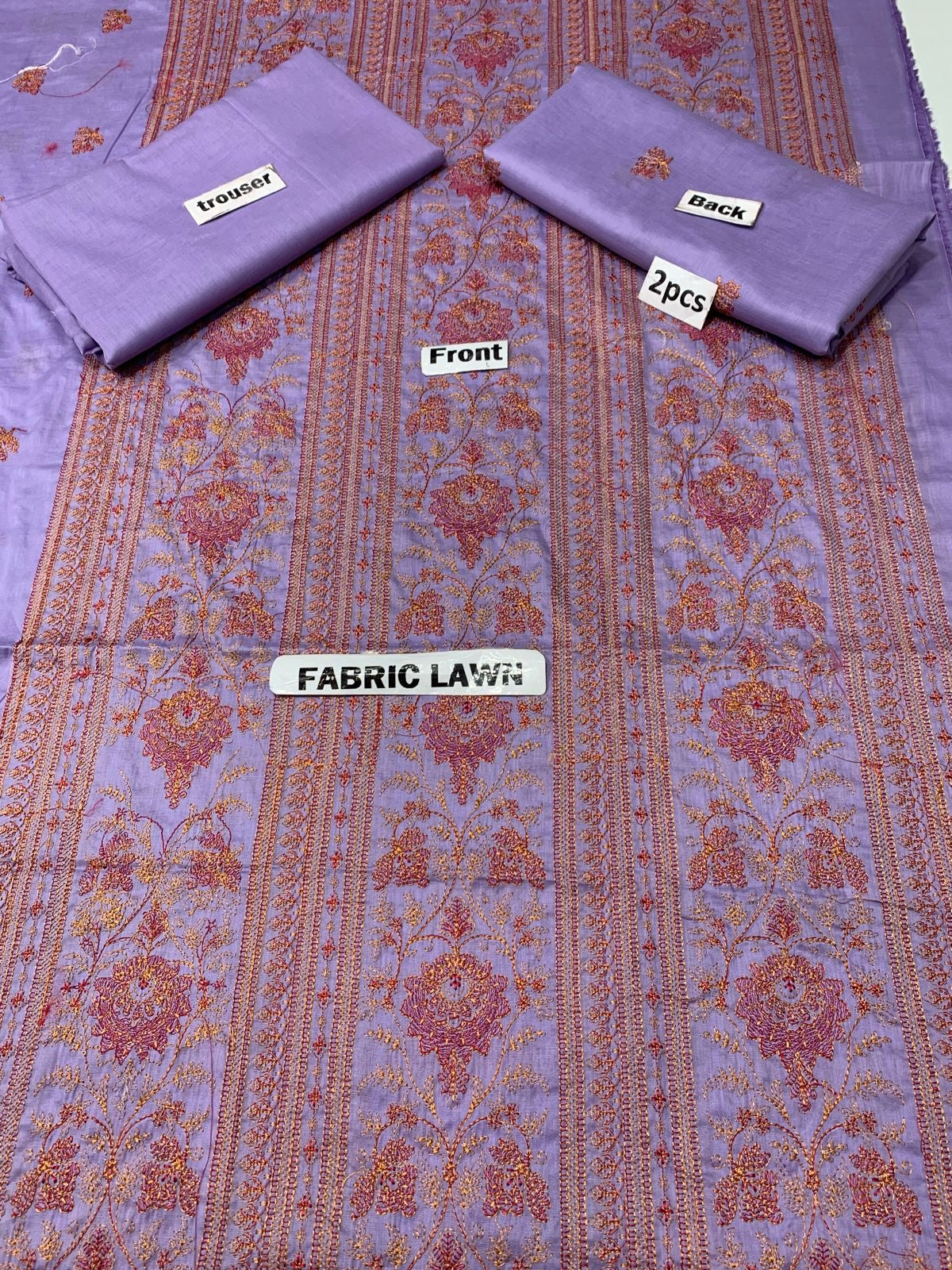 Embroidered - Lawn 2 Pcs   Unstitched Shirt and Trouser