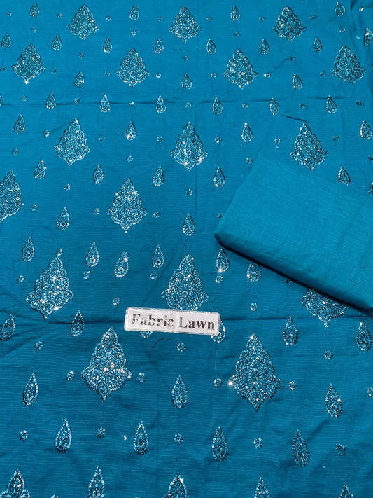Embroidered - Lawn 2 Pcs   Unstitched Shirt and Trouser