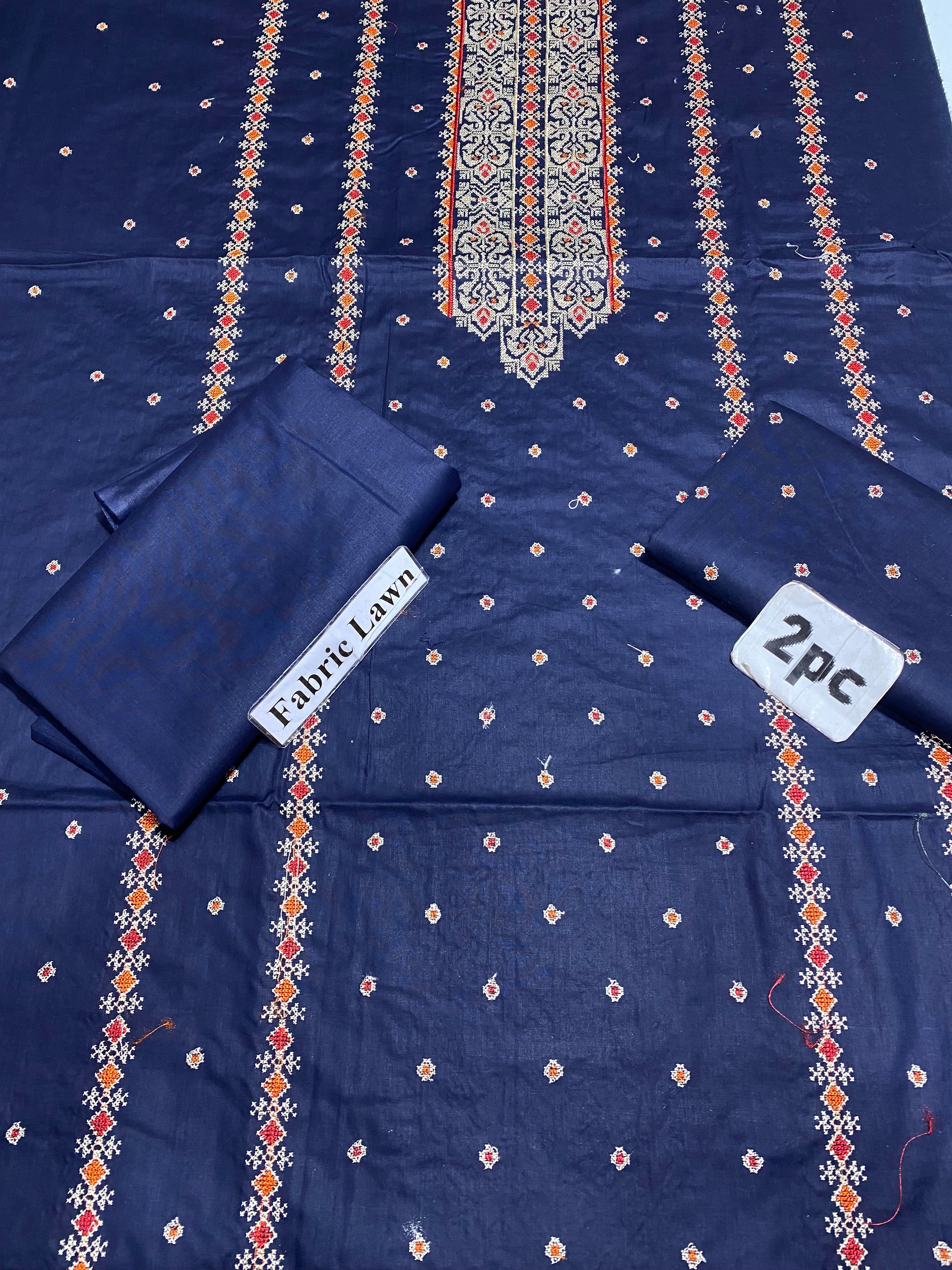 Embroidered - Lawn 2 Pcs   Unstitched Shirt and Trouser