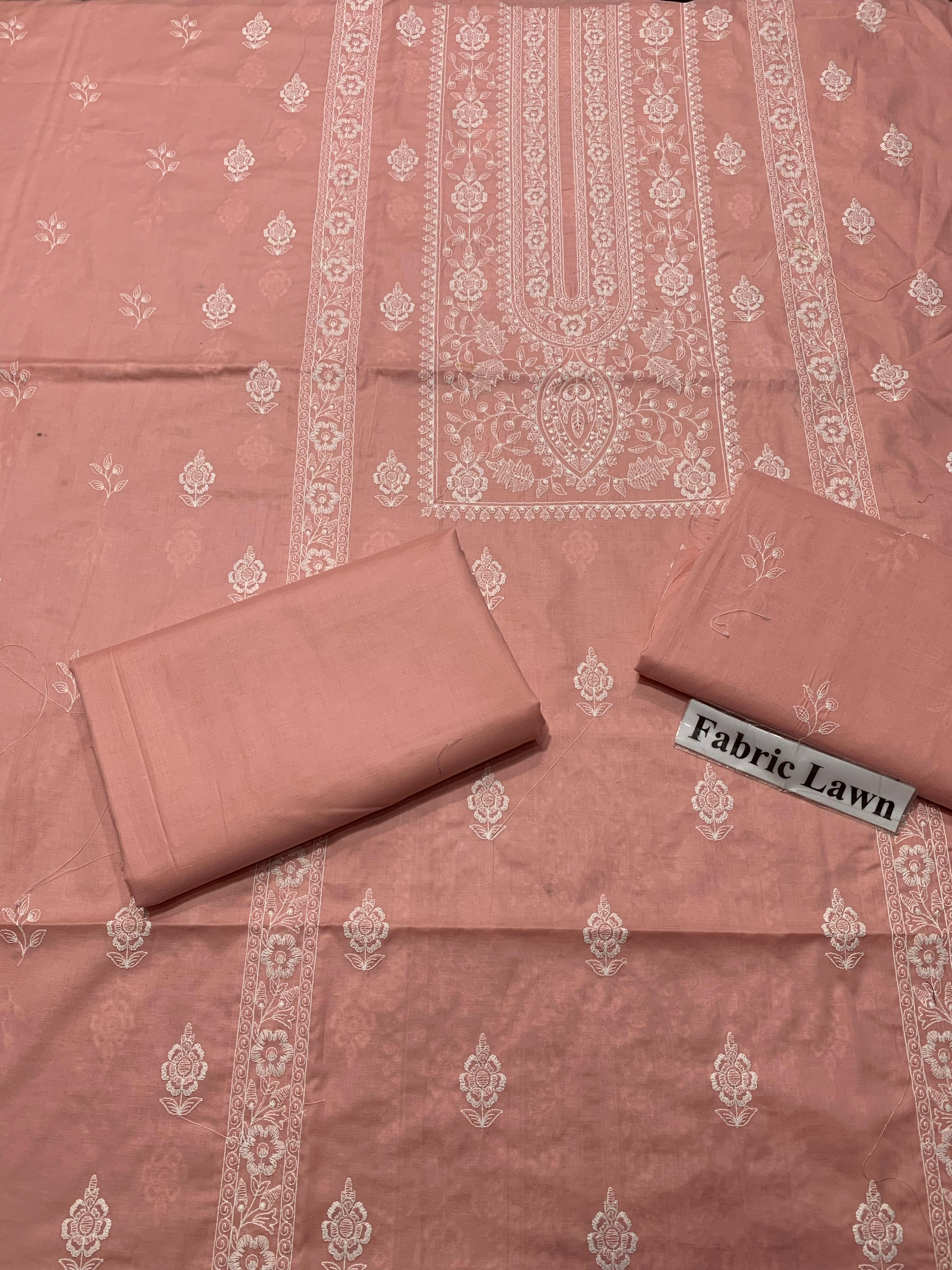 Embroidered - Lawn 2 Pcs   Unstitched Shirt and Trouser