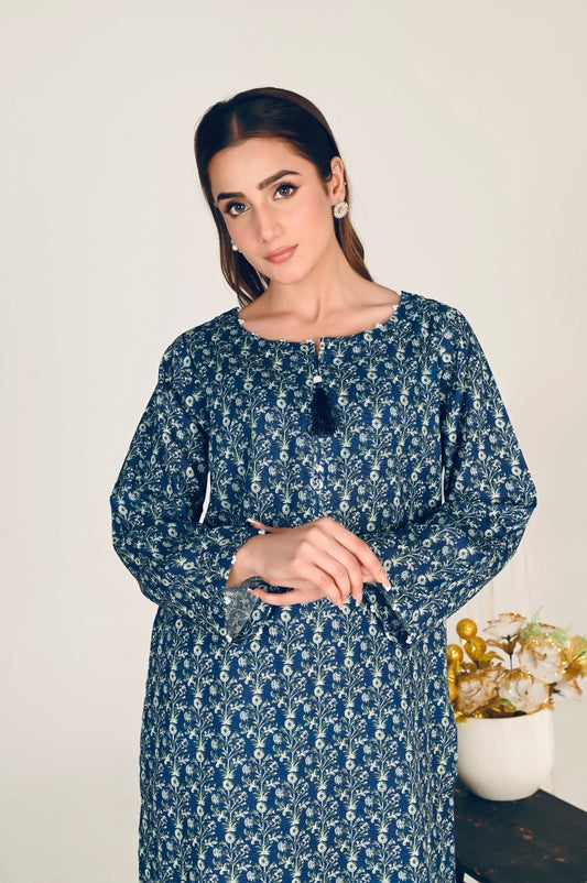 Khaddar - 2Pcs Printed Shirt And Trouser.