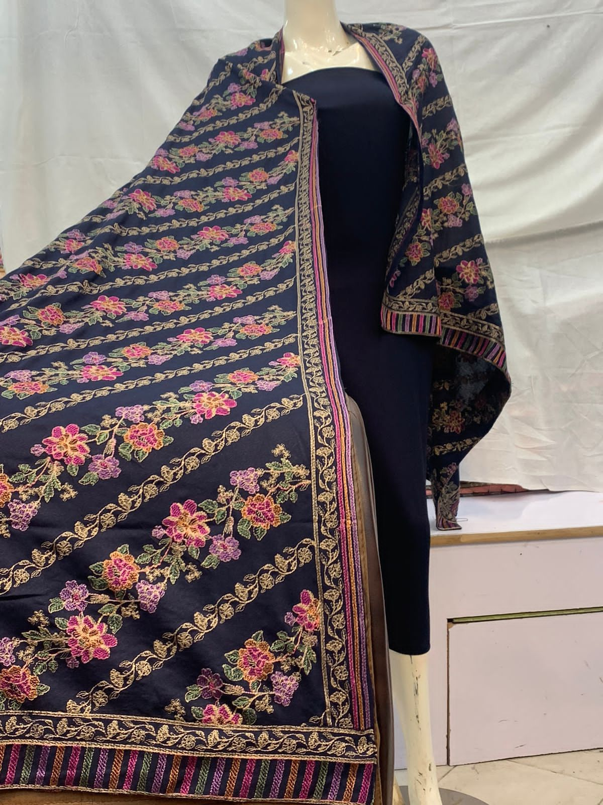 Bareeze Karandi Shawls           Heavy Viscous Embroidered      Winter Elegance