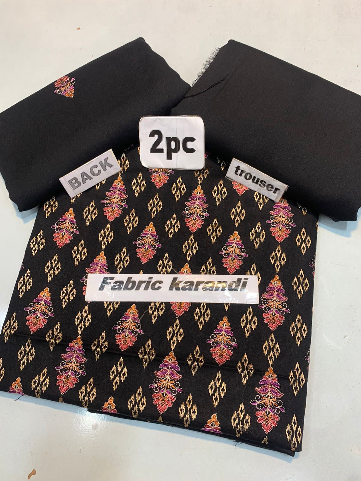 Bareeze - karandi 2-Pc Embroidered Unstitched Suit: Latest Fashion