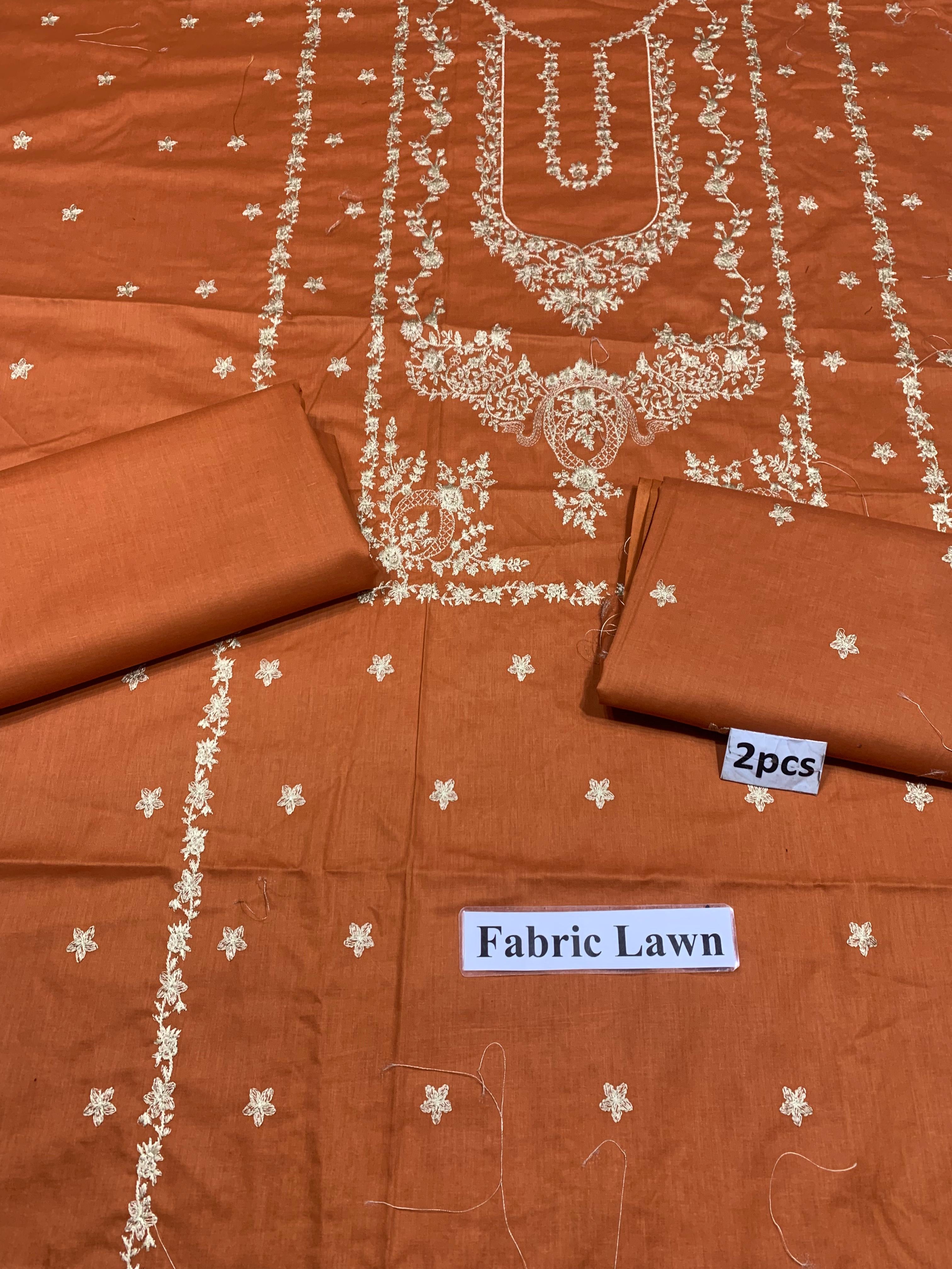 Bareeze - Lawn 2 Pcs        Embroidered Unstitched Shirt and Trouser