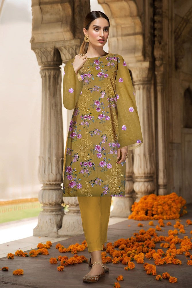 Bareeze - Karandi 2Pc      Premium Embroidered Unstitched Suit - Latest Fashion