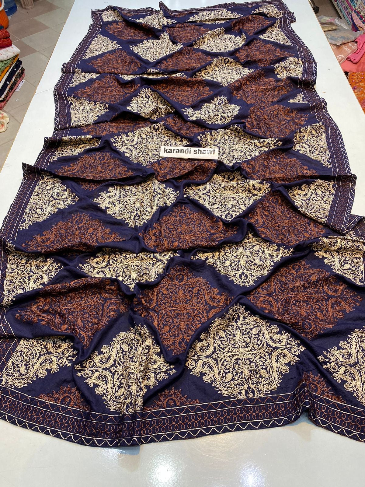 Bareeze Karandi Shawls               Heavy Viscous Embroidered