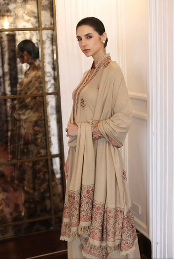 Bareeze - karandi 3Pc Embroidered Unstitched Outfit: winter Elegance - Latest Fashion