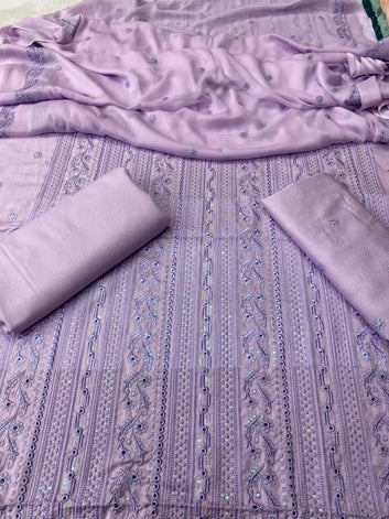 Bareeze- Karandi 3 Pcs Embroidered Unstitched Suit