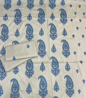 Bareeze Lawn 2 Pcs Embroidered Unstitched Suit - Summer Oufits.