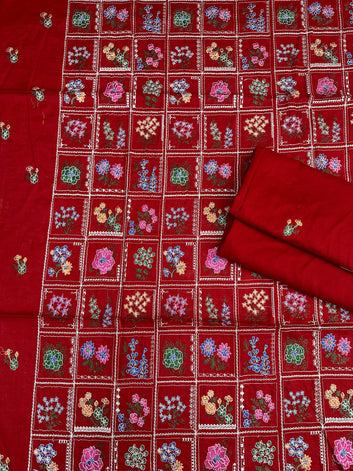 Bareeze Lawn 2 Pcs Embroidered Unstitched Suit - Summer Oufits.