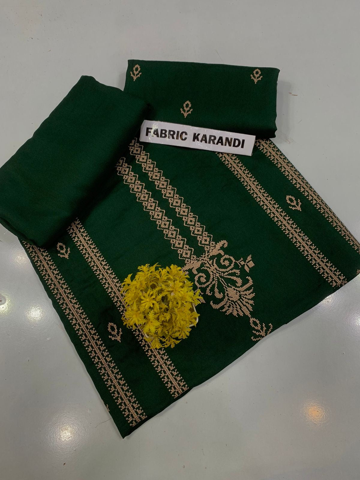 Bareeze - Karandi 2Pc      Premium Embroidered Unstitched Suit - Latest Fashion