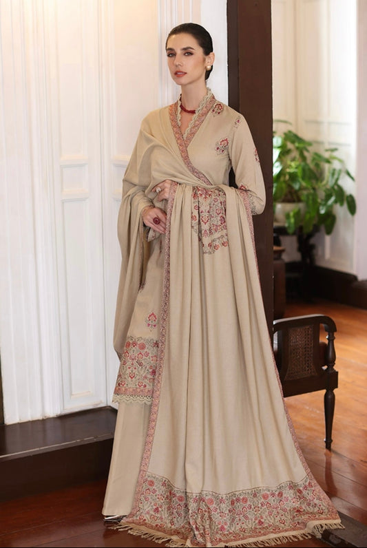 Bareeze - karandi 3Pc Embroidered Unstitched Outfit: winter Elegance - Latest Fashion