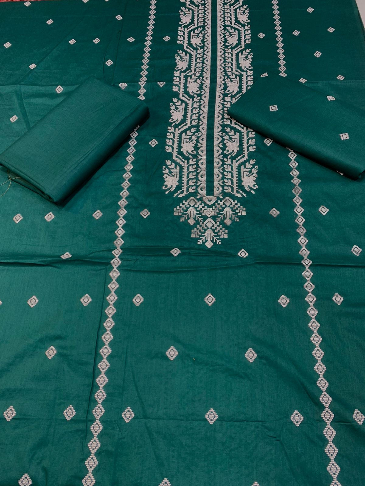 Embroidered - Lawn 2 Pcs   Unstitched Shirt and Trouser