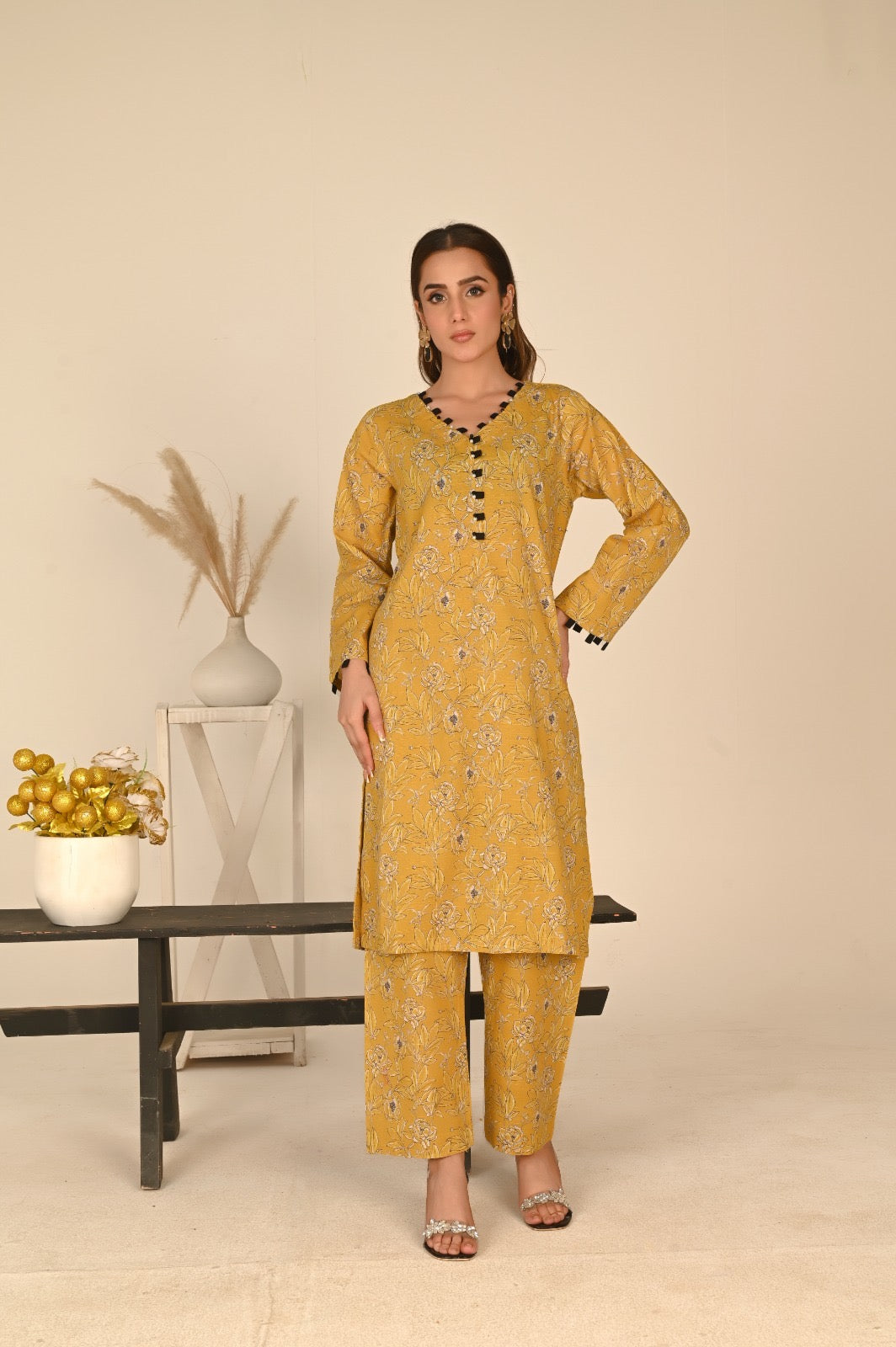 Khaddar - 2Pcs Printed Shirt And Trouser