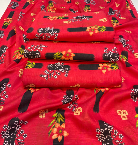 Khaddar - 2Pcs Printed Shirt And Trouser