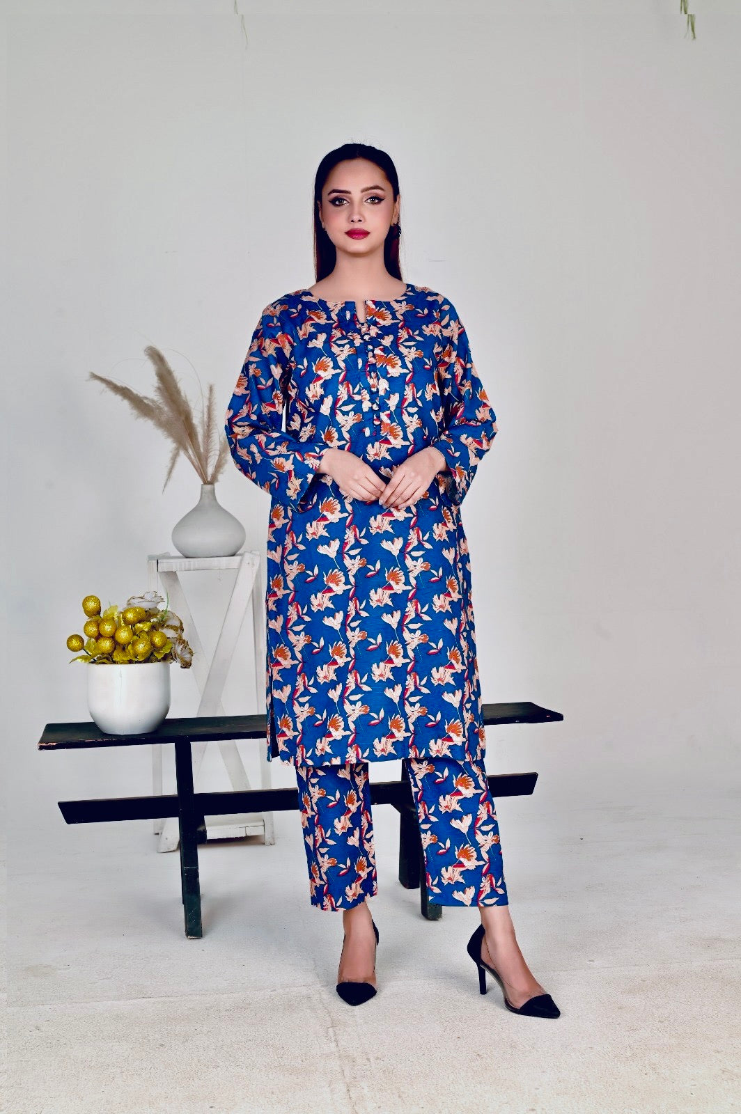 Khaddar - 2Pcs Printed Shirt And Trouser