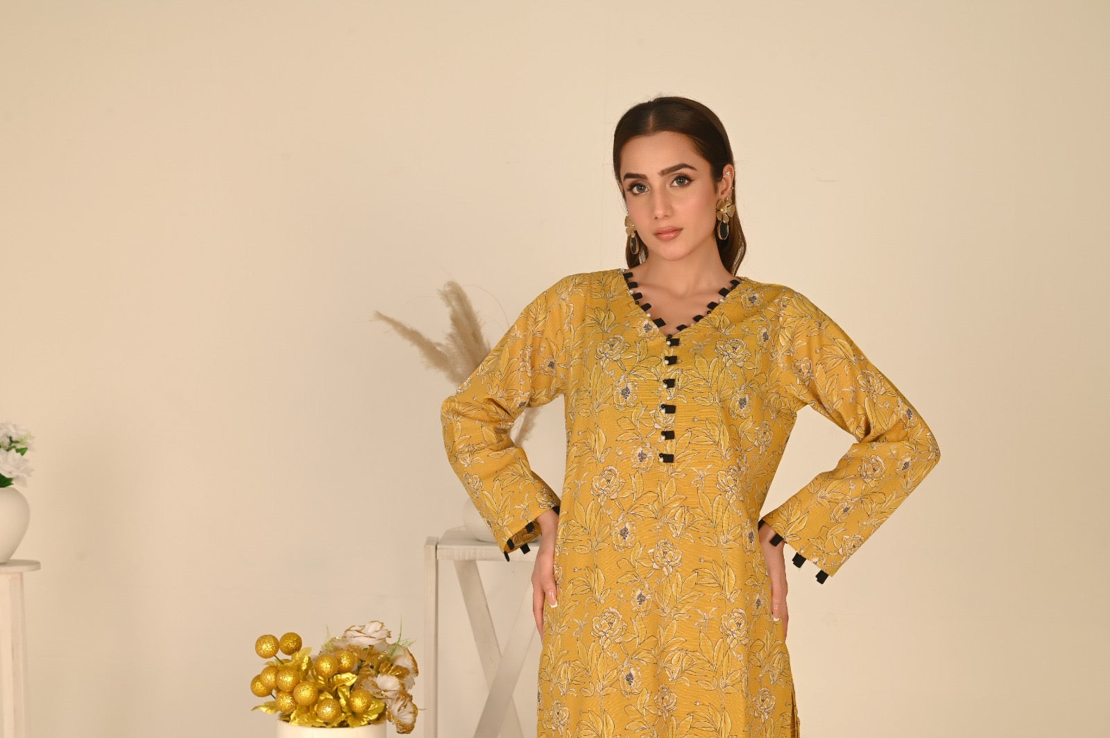 Khaddar - 2Pcs Printed Shirt And Trouser