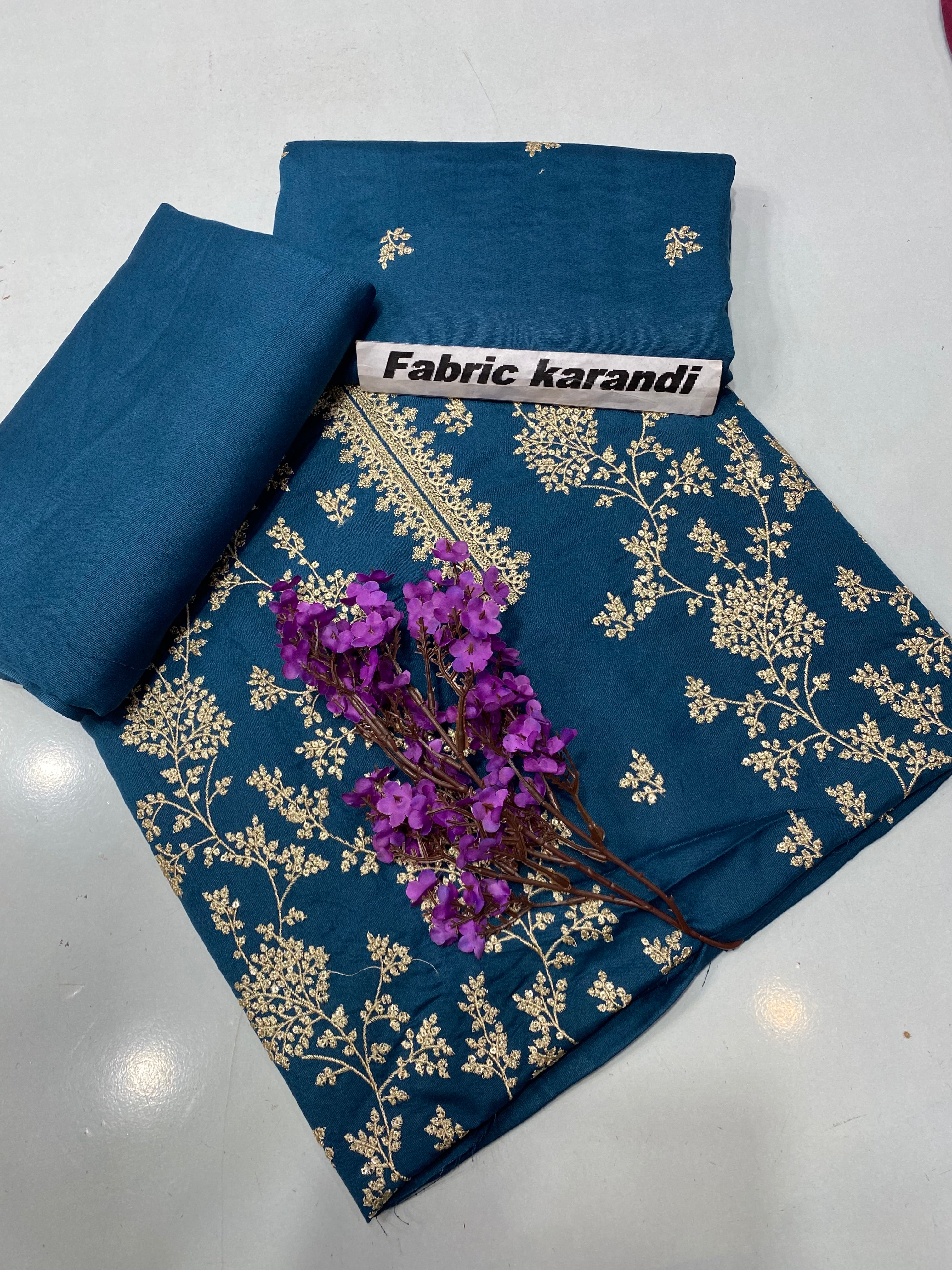 Bareeze - Karandi 2Pc                Premium Embroidered Unstitched Suit