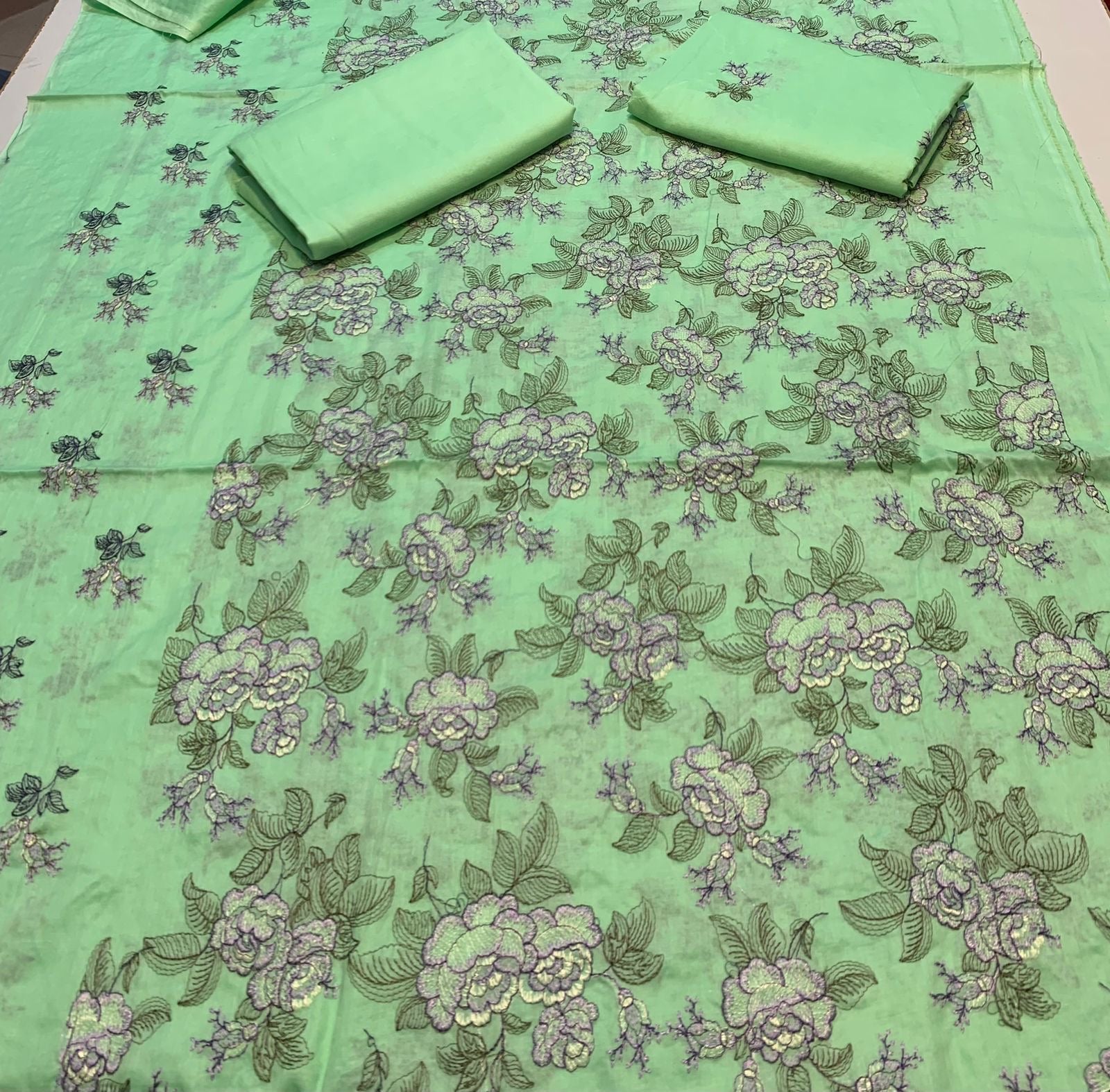 Embroidered - Lawn 2 Pcs   Unstitched Shirt and Trouser