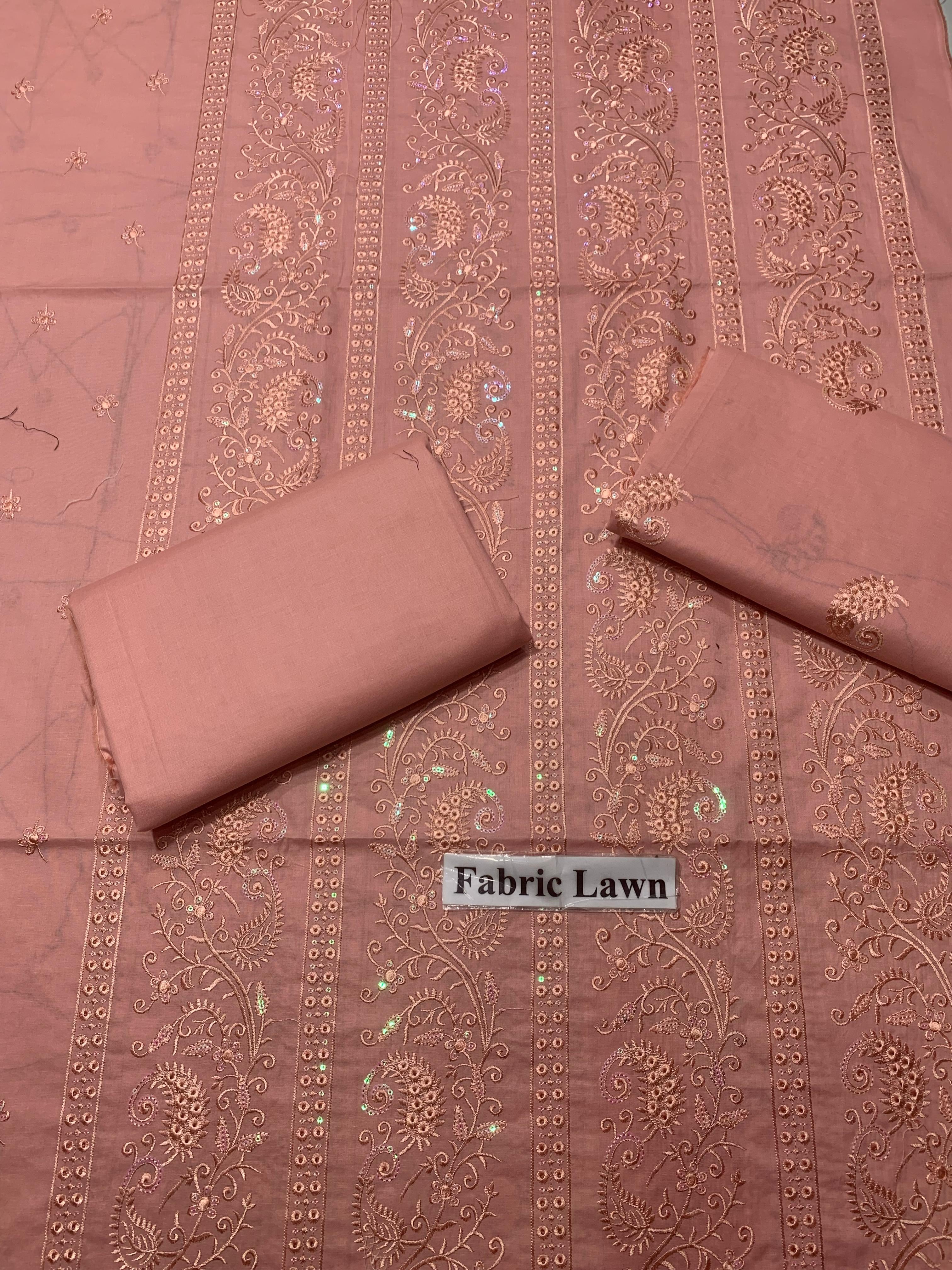 Embroidered - Lawn 2 Pcs   Unstitched Shirt and Trouser