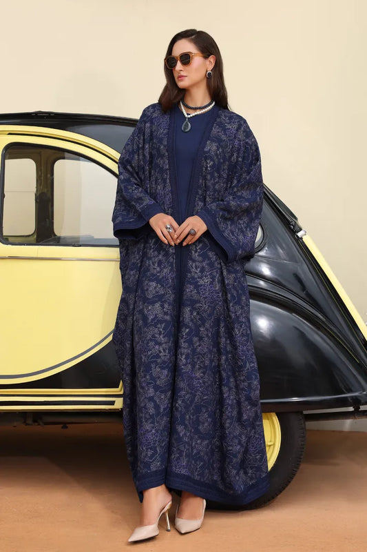 Bareeze- Karandi 3 Pcs All Over Embroidered Unstitched Suit With Chiffon Dupatta