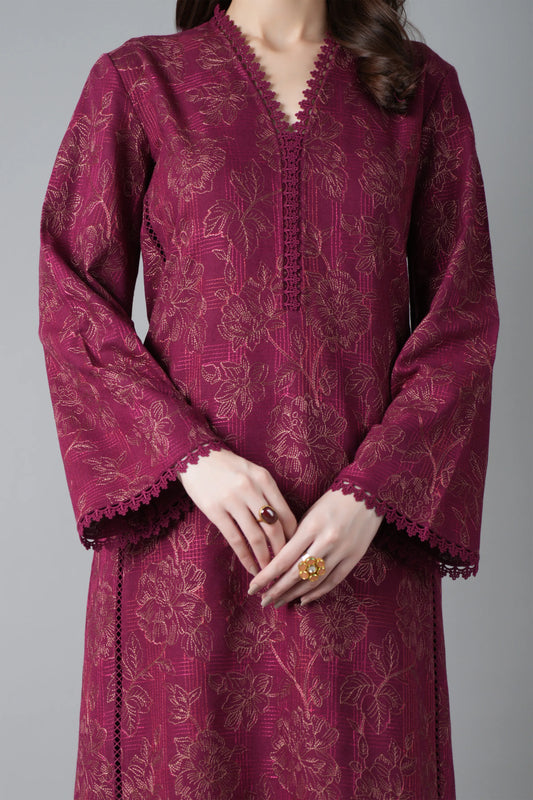 Bareeze - Karandi 2Pc Premium Embroidered Unstitched Suit