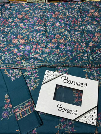 Bareeze - karandi Heavy Shawl 3Pc Embroidered Unstitched Outfit