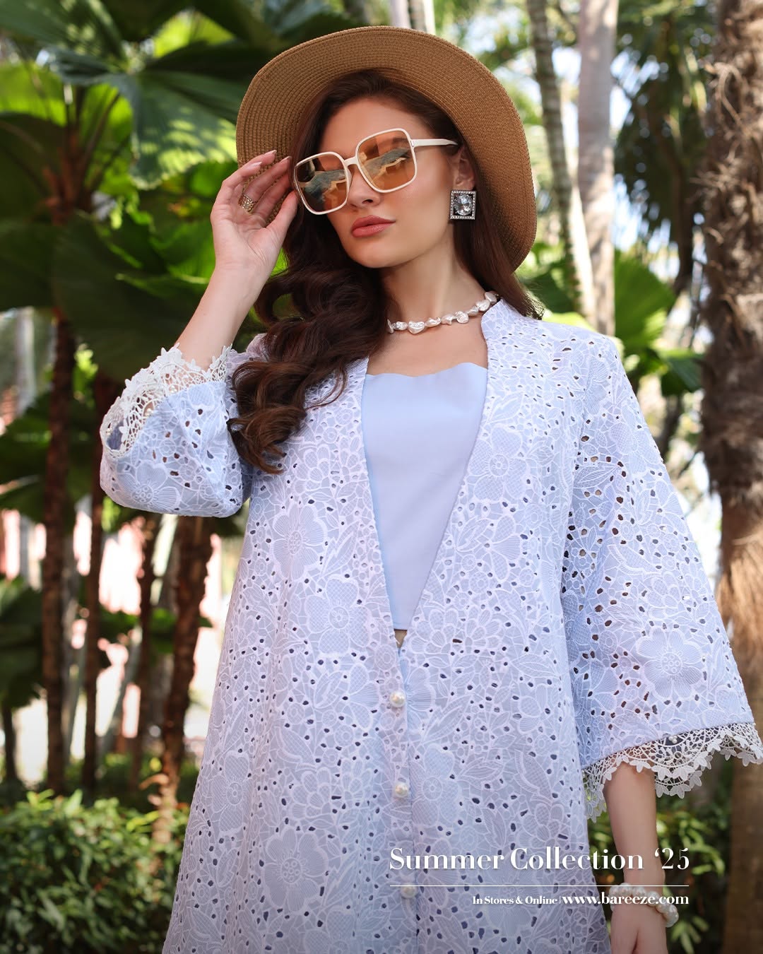 Bareeze Chikan Kari - Lawn 3 Pcs All Over Embroidered unstitched Dress with Chiffon Dupatta.