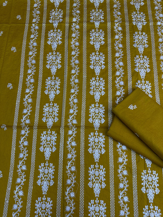 Bareeze Lawn 2 Pcs Embroidered Unstitched Suit - Summer Oufits.