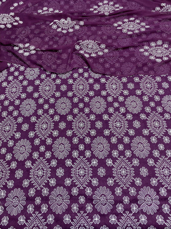 Bareeze - Lawn 3 Pcs Allover Embroidered unstitched Dress with Chiffon Dupatta.