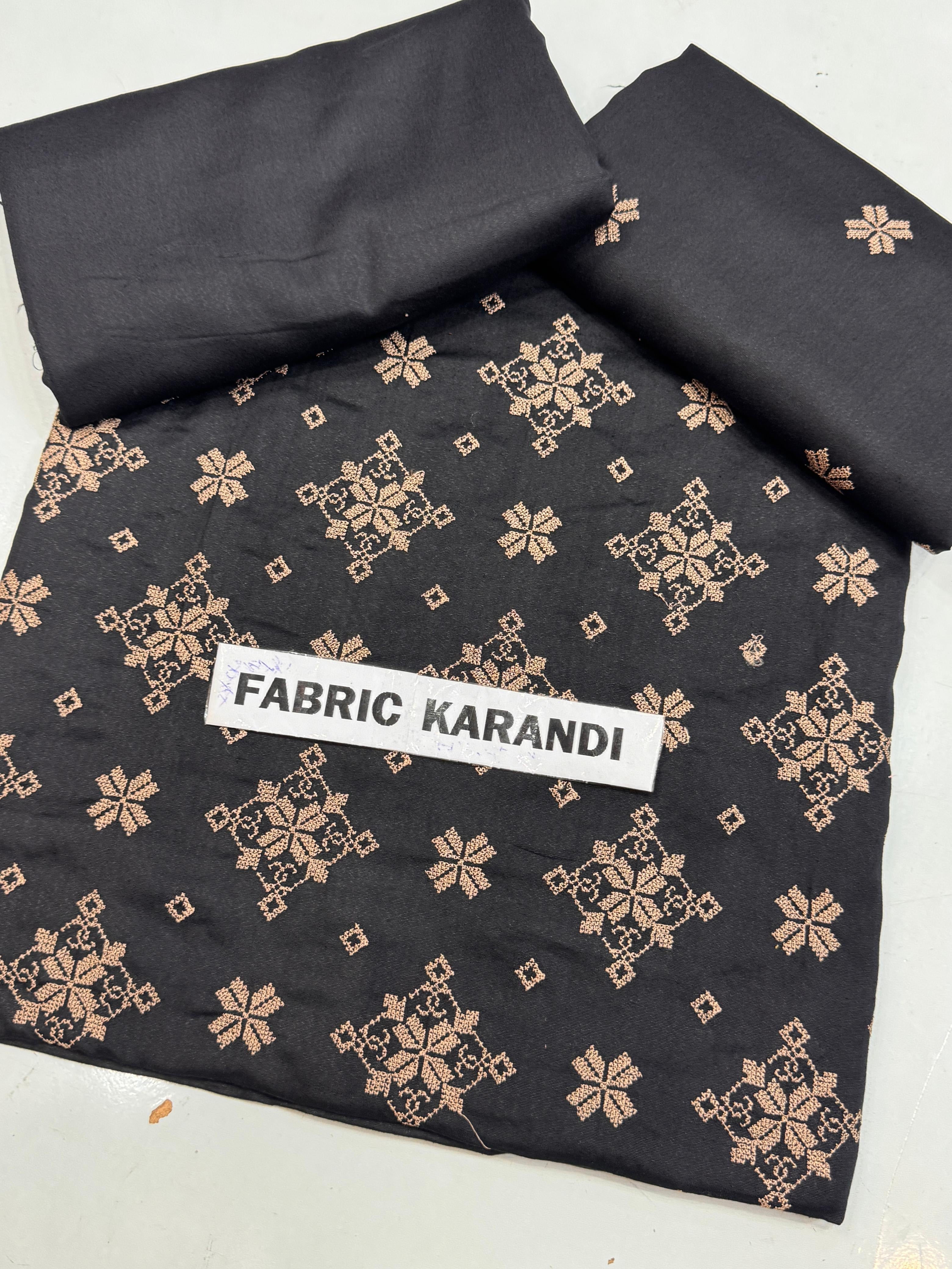 Bareeze - Karandi 2Pc      Premium Embroidered Unstitched Suit - Latest Fashion