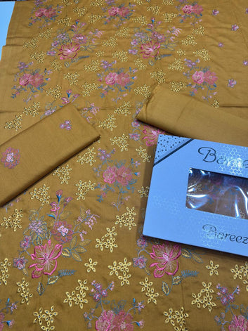 Bareeze - Karandi 2Pc Chikan Kari Embroidered Unstitched Suit