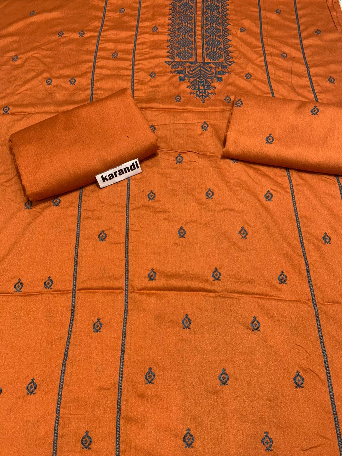 Bareeze - Karandi 2Pc      Premium Embroidered Unstitched Suit - Latest Fashion