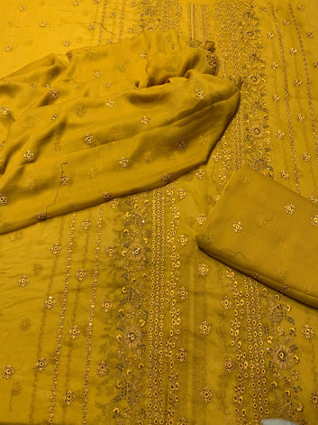 Fancy Crinkle Chiffon 2Pcs Shirt and Dupatta.