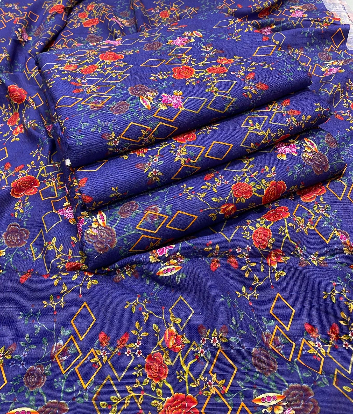 Khaddar - 2Pcs Printed Shirt And Trouser