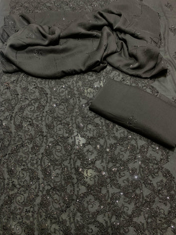 Fancy Crinkle Chiffon 2Pcs Shirt and Dupatta.