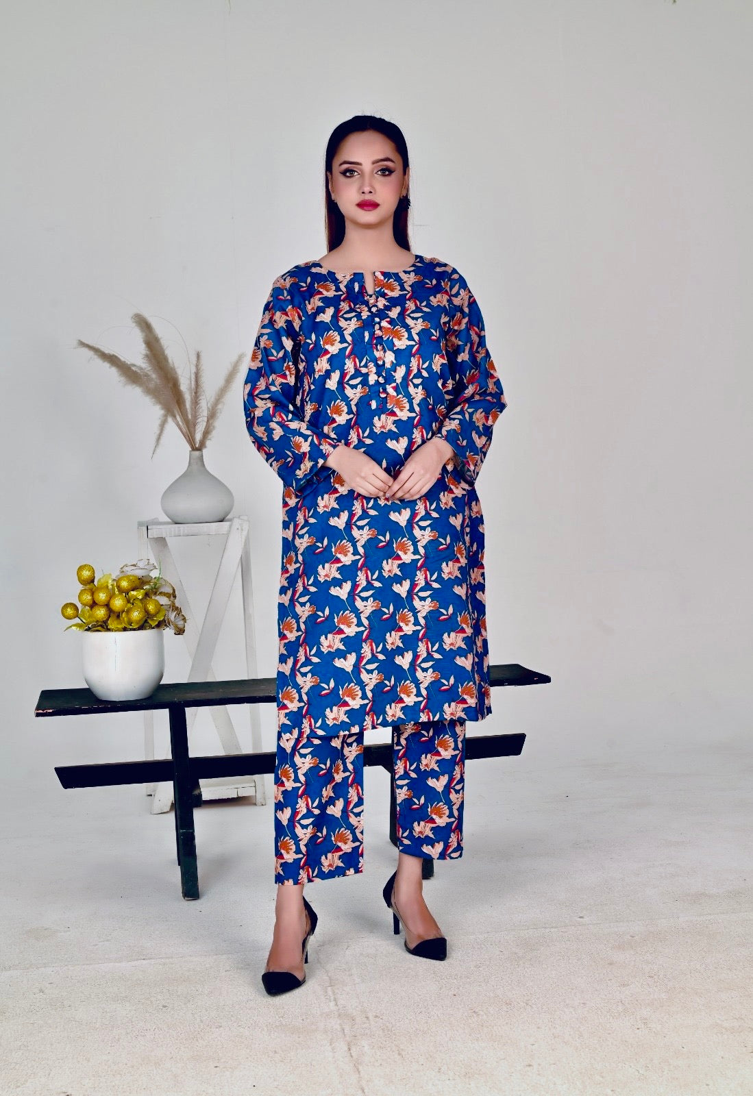 Khaddar - 2Pcs Printed Shirt And Trouser