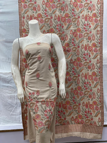 Bareeze - karandi 3Pc Embroidered Unstitched Outfit: winter wear Latest Fashion