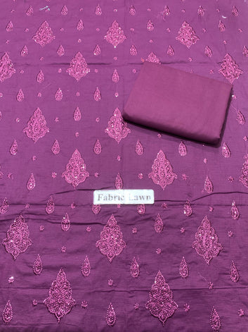 Embroidered - Lawn 2 Pcs   Unstitched Shirt and Trouser