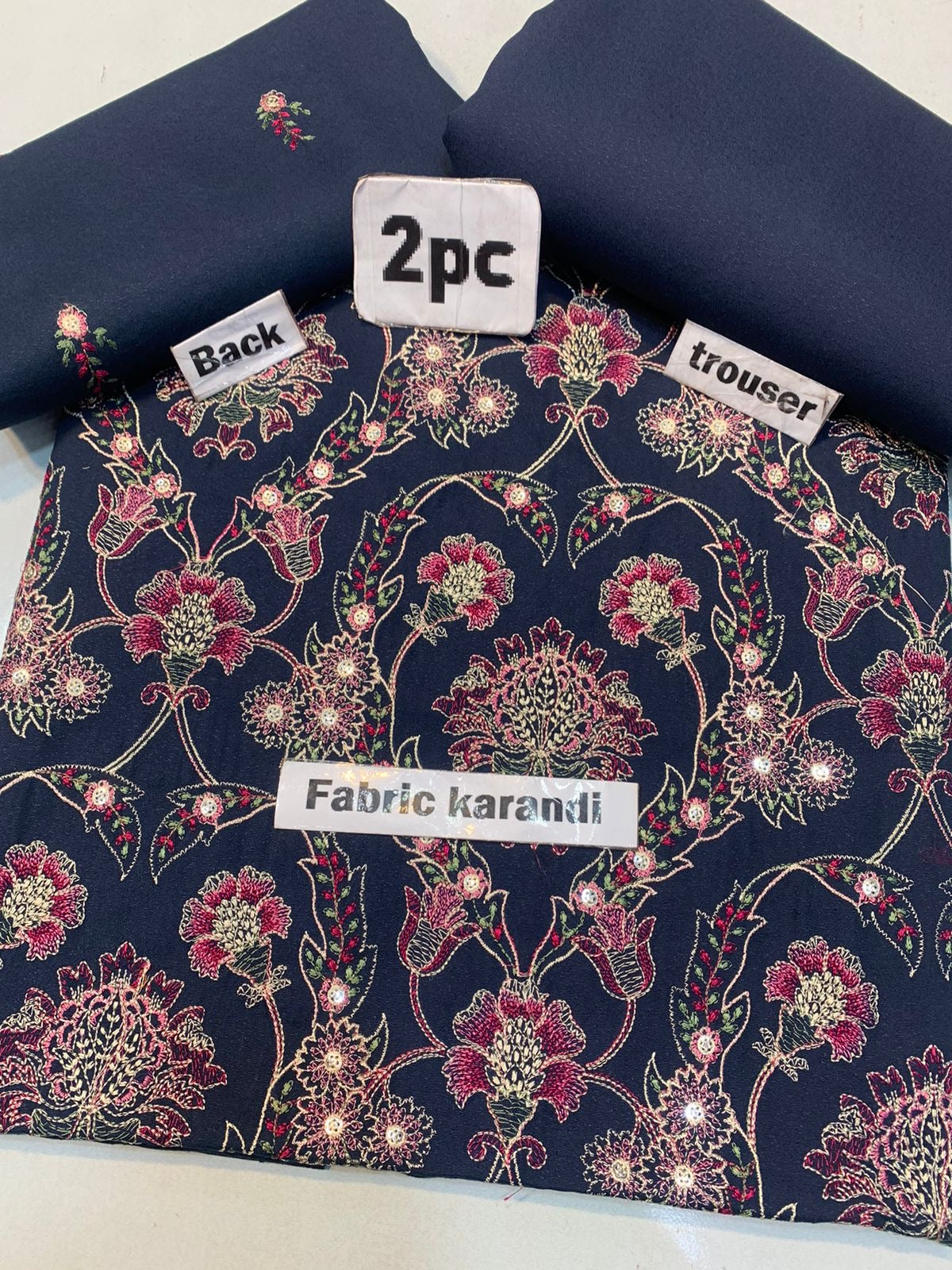 Bareeze - Karandi 2Pc      Premium Embroidered Unstitched Suit - Latest Fashion