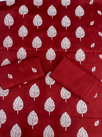 Premium Embroidered Lawn 2 Pcs Unstitched Suit - Summer Oufits.