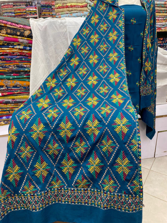 Bareeze - karandi 3Pc Embroidered Unstitched Outfit: winter Elegance - Latest Fashion