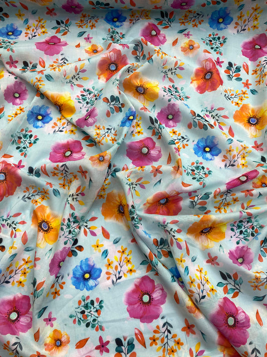Digital Printed Lawn 2Pcs Unstitched Suits