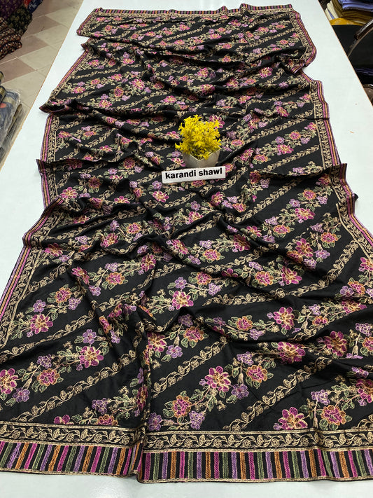 Bareeze Karandi Shawls               Heavy Viscous Embroidered