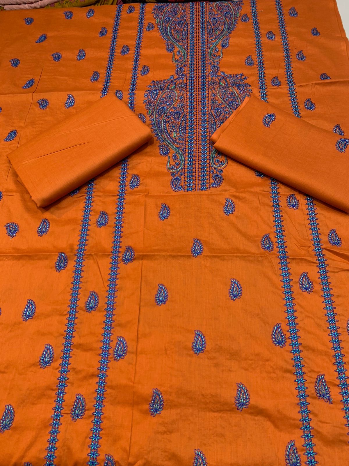 Embroidered - Lawn 2 Pcs   Unstitched Shirt and Trouser