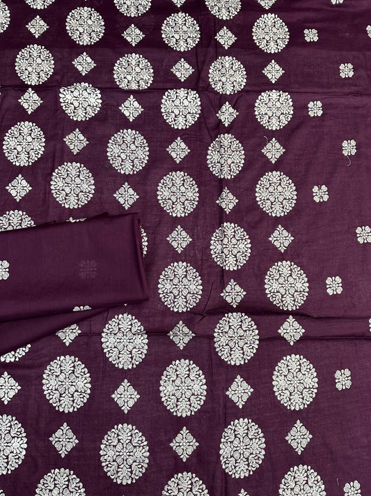Bareeze Lawn 2 Pcs Embroidered Unstitched Suit - Summer Oufits.