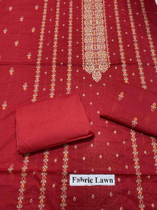 Embroidered - Lawn 2 Pcs   Unstitched Shirt and Trouser